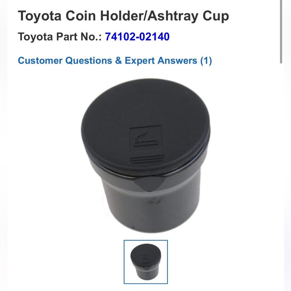 Toyota black Ashtray Assembly